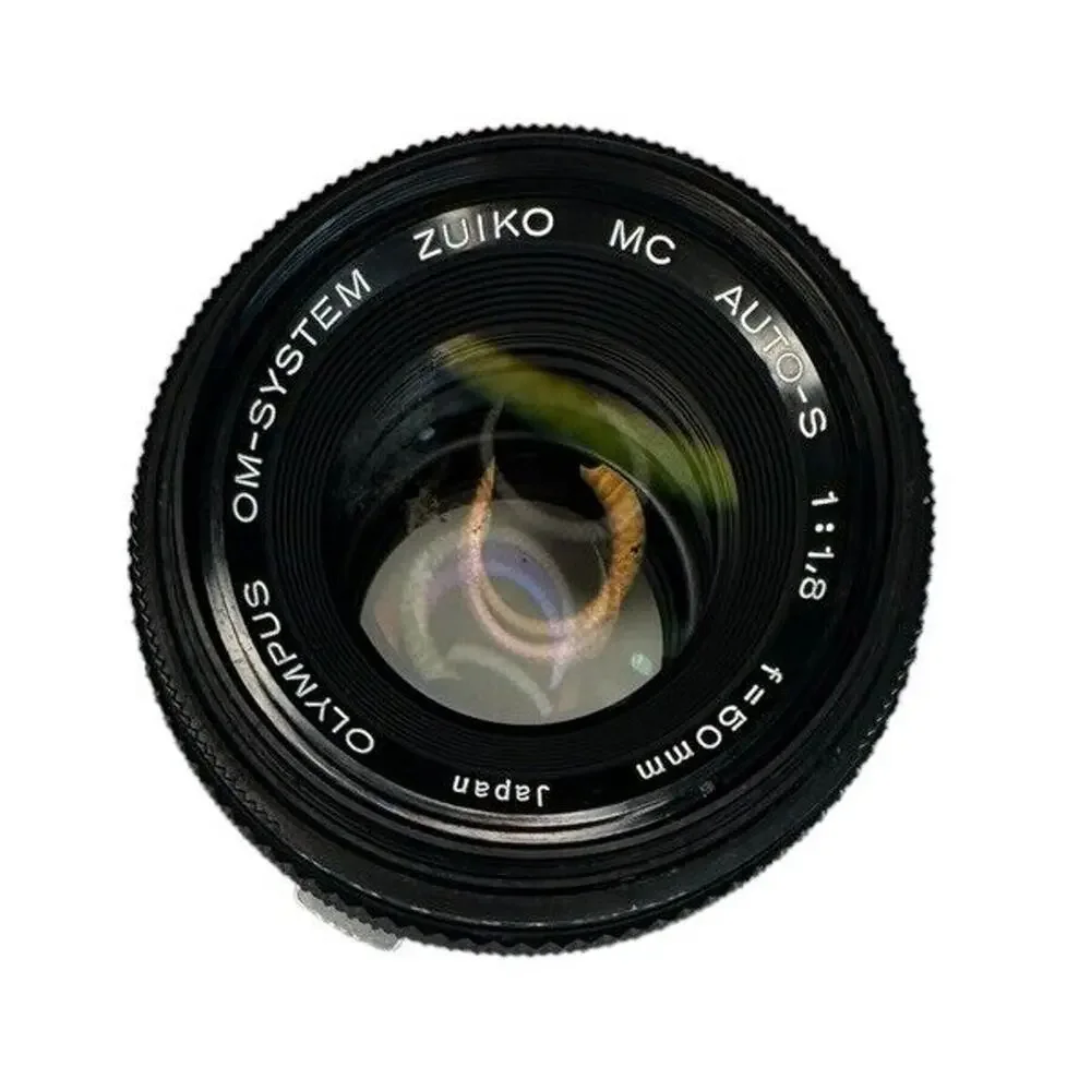 Vtg Olympus OM-System F Zuiko 765601 Lot of 2 Lenses and Storage Case Japan‎